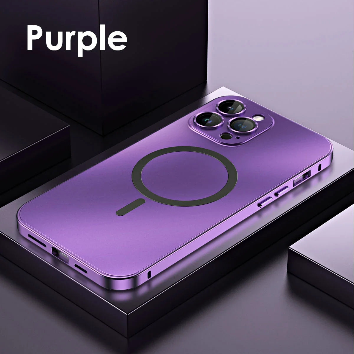 Luxury Metal Frame Magnetic Phone Case – Full Coverage for iPhone 13–16 Series - ZILVUS