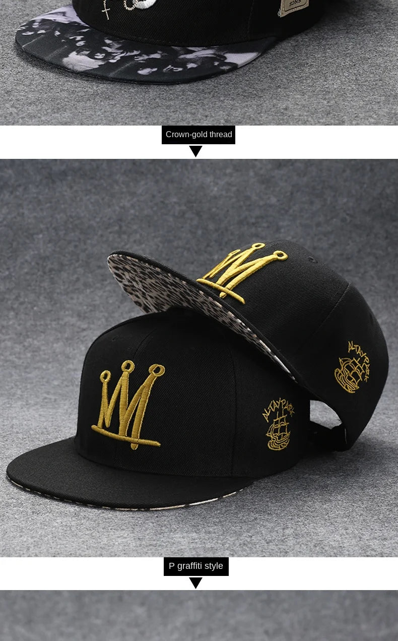 Flat Brim Baseball Cap – Adjustable Street Style Hat - ZILVUS
