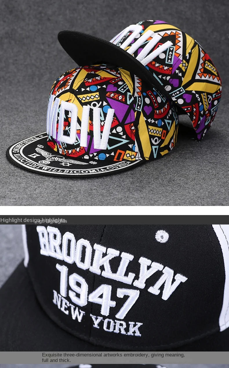 Flat Brim Baseball Cap – Adjustable Street Style Hat - ZILVUS