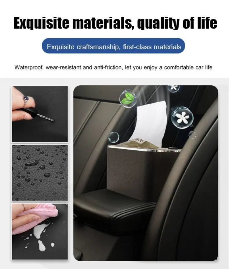 Folding Multifunctional Car Armrest Storage Box - ZILVUS