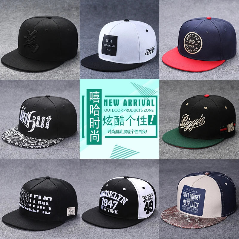 Flat Brim Baseball Cap – Adjustable Street Style Hat - ZILVUS