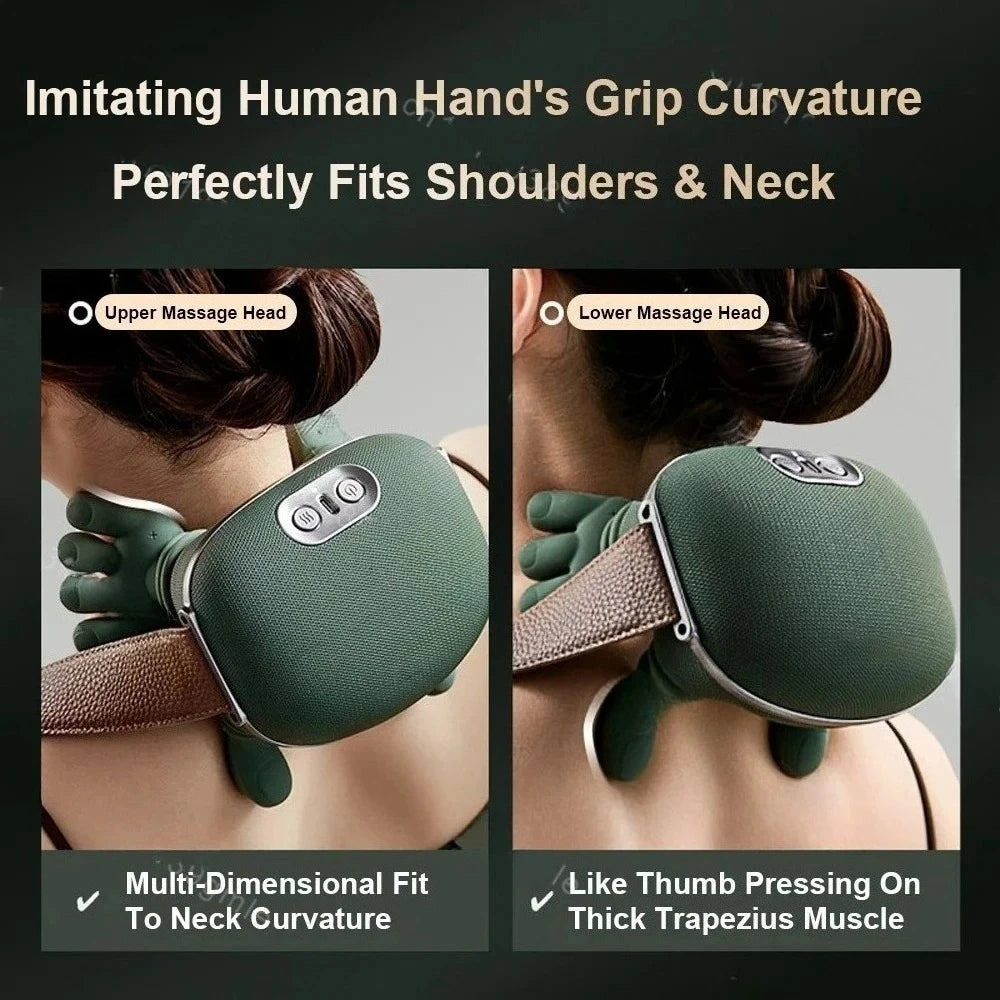 Electric Neck and Shoulder Massager with Heat Therapy - ZILVUS