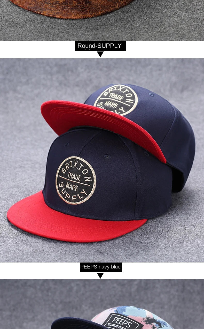 Flat Brim Baseball Cap – Adjustable Street Style Hat - ZILVUS
