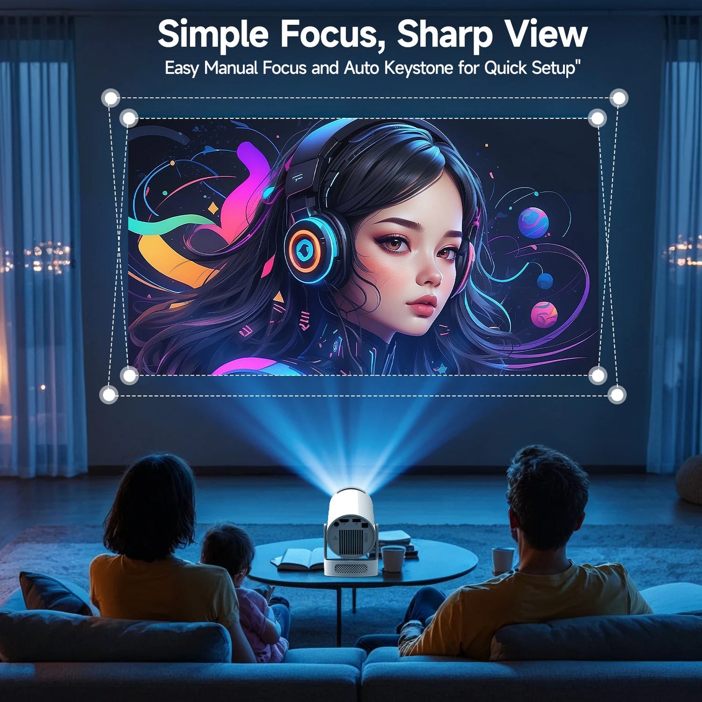 Portable HD LED Projector – 720P Home Theater with Bluetooth - ZILVUS