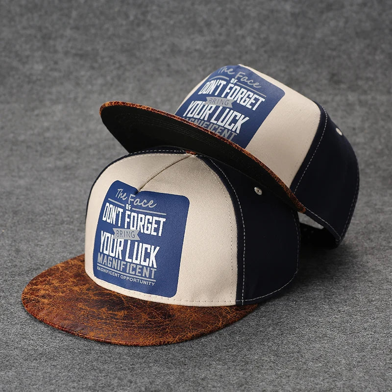 Flat Brim Baseball Cap – Adjustable Street Style Hat