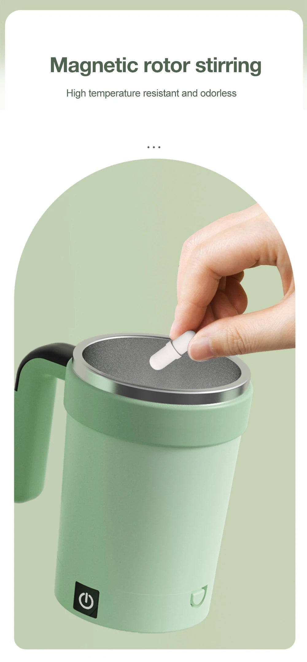 Automatic Self-Stirring Mug with LED Display – 380ml USB Cup - ZILVUS