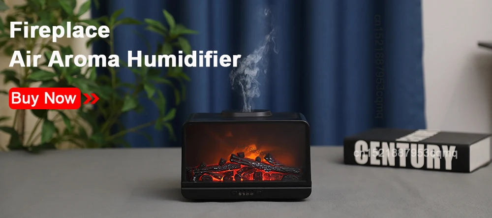 Flame Aroma Humidifier – Essential Oil Diffuser with RGB Light - ZILVUS