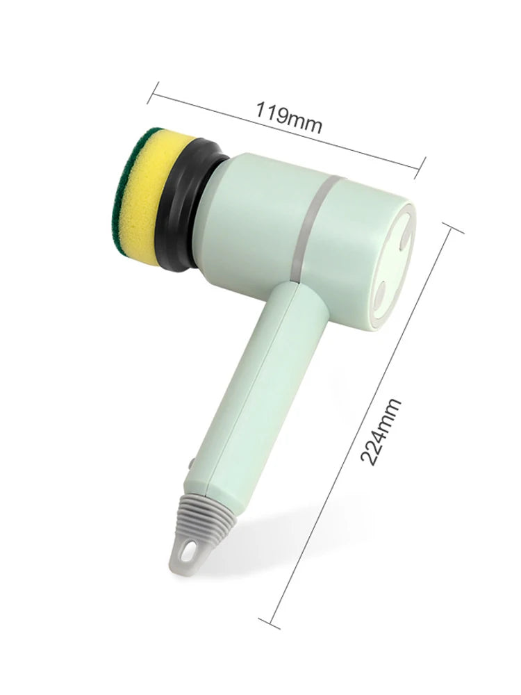 Electric Cleaning Brush – USB Rechargeable Handheld Scrubber for Kitchen, Bathroom & More - ZILVUS