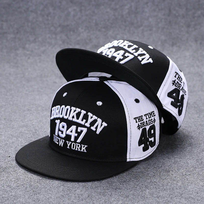 Flat Brim Baseball Cap – Adjustable Street Style Hat