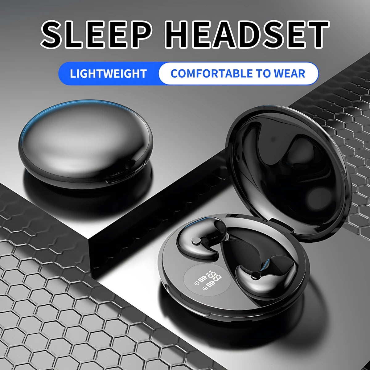 Sleep Earbuds – Mini Invisible Wireless Headset with Touch Control, Noise Cancellation & Long Battery Life - ZILVUS