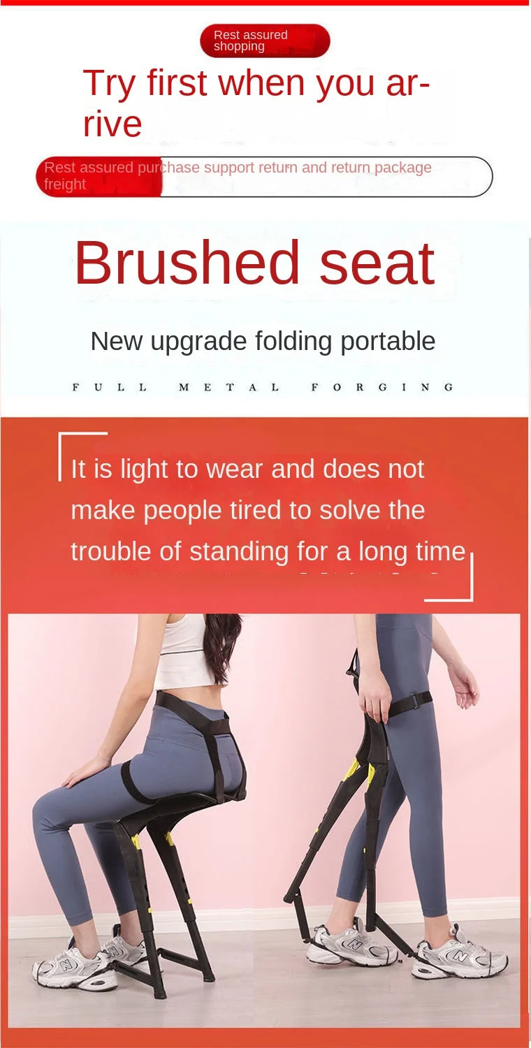 Lightweight Wearable Folding Chair – Portable Outdoor Seat - ZILVUS
