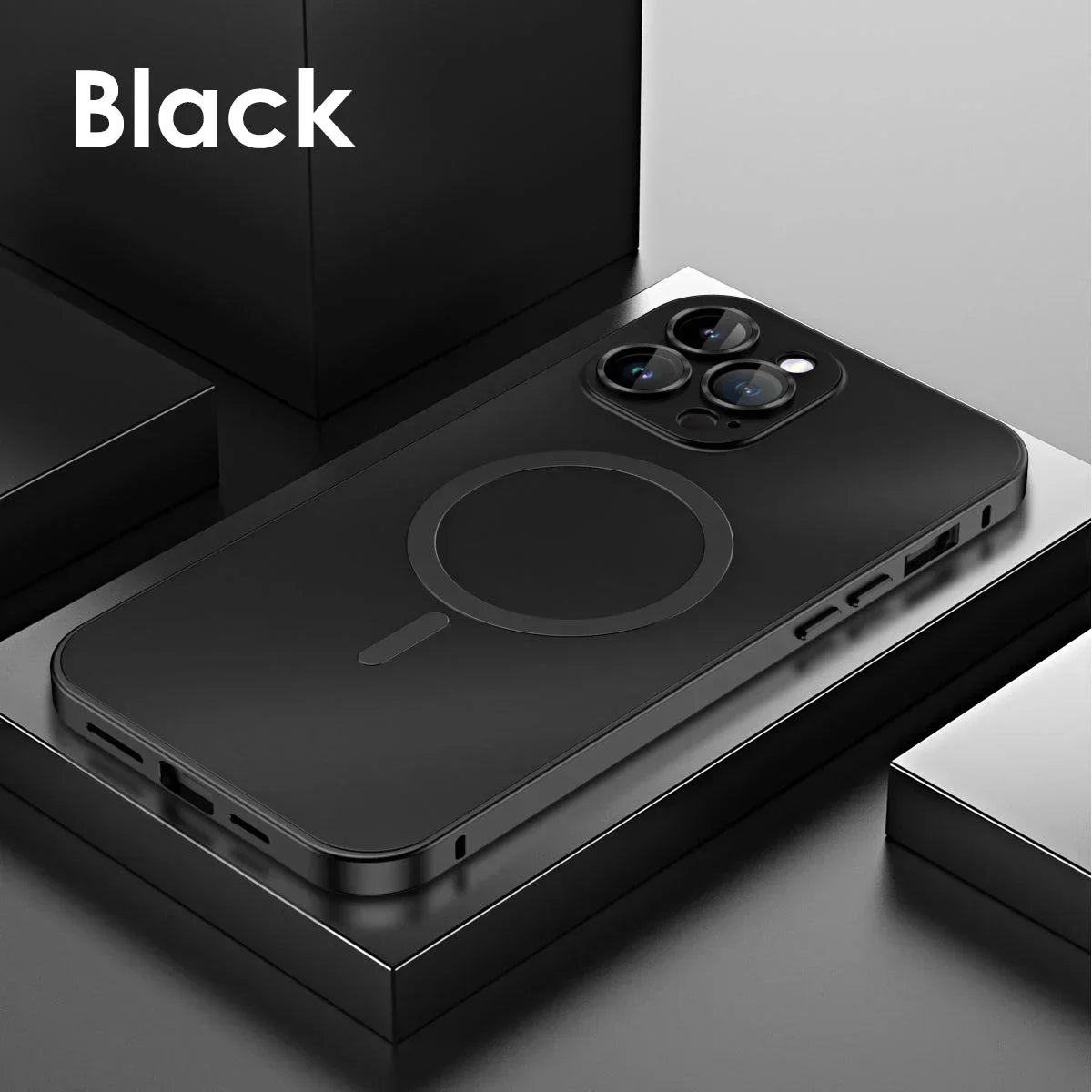 Aluminum Magnetic iPhone Case – MagSafe Clear Shockproof Cover - ZILVUS