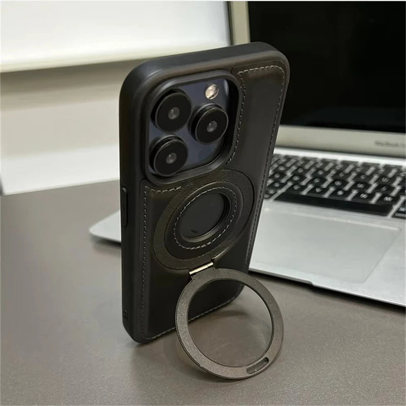 Luxury Leather Magsafe Case for iPhone 17/16/15/14/13/12 Series - ZILVUS