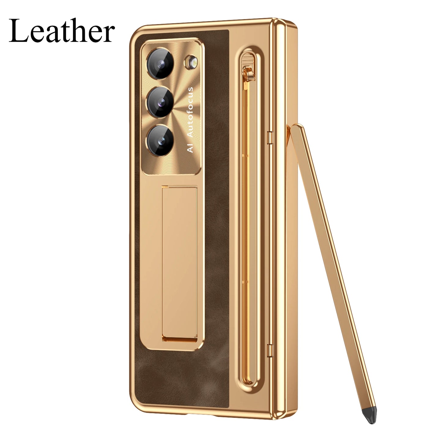 Magnetic Armor Phone Case For Samsung Galaxy Z-Fold-7,5,4 Series With Pen Holder Slide Camera Full Body Rugged Stand Back Cover - ZILVUS