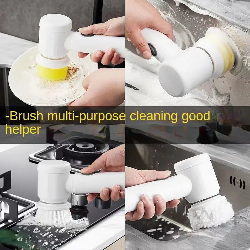 Electric Handheld Power Scrubber Brush | Wireless Household Cleaning Tool - ZILVUS