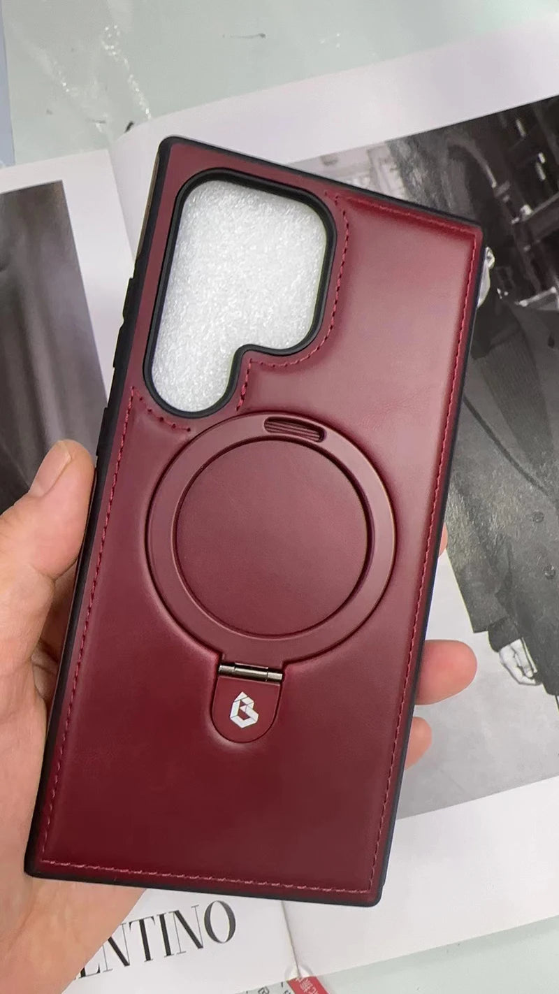 Leather for Magsafe Case For Samsung Galaxy S-25,24,23 Series - ZILVUS