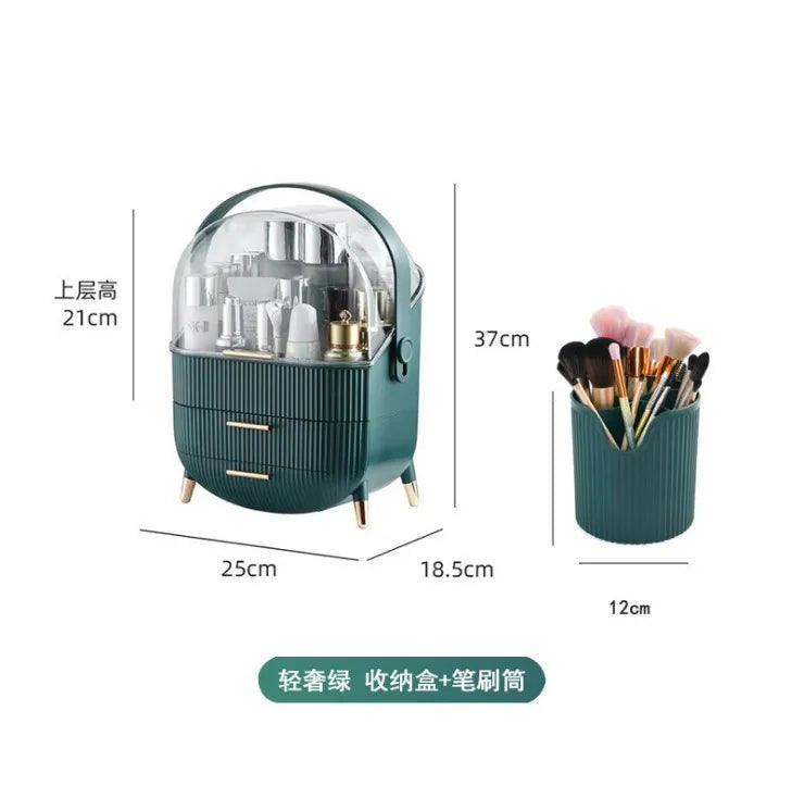 Waterproof Makeup Organizer Box with Drawers 36cm - ZILVUS