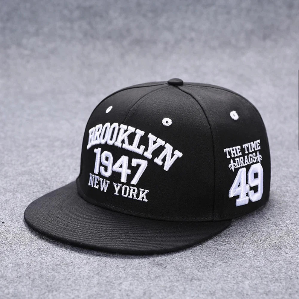 Flat Brim Baseball Cap – Adjustable Street Style Hat