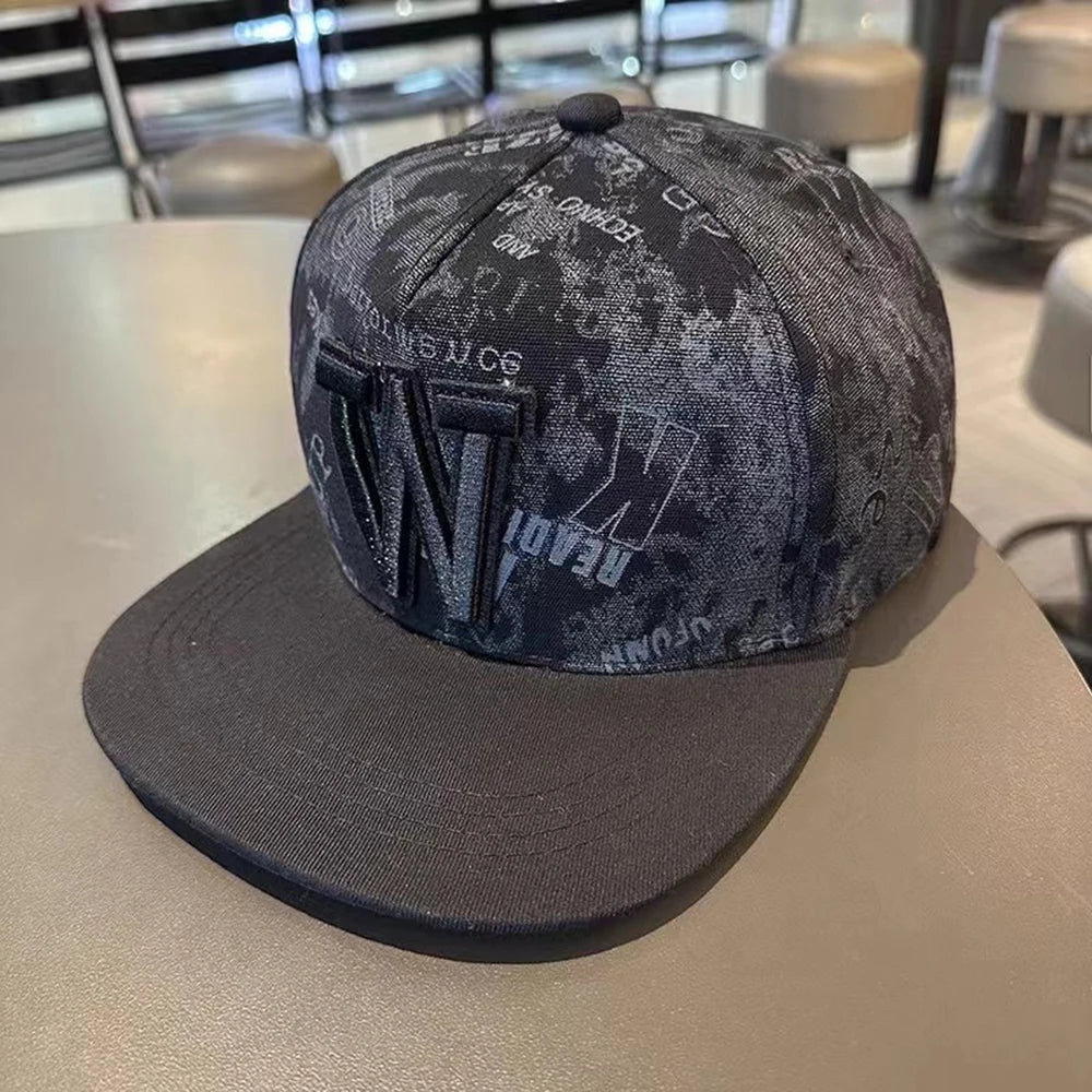 Flat Brim Baseball Cap – Adjustable Street Style Hat