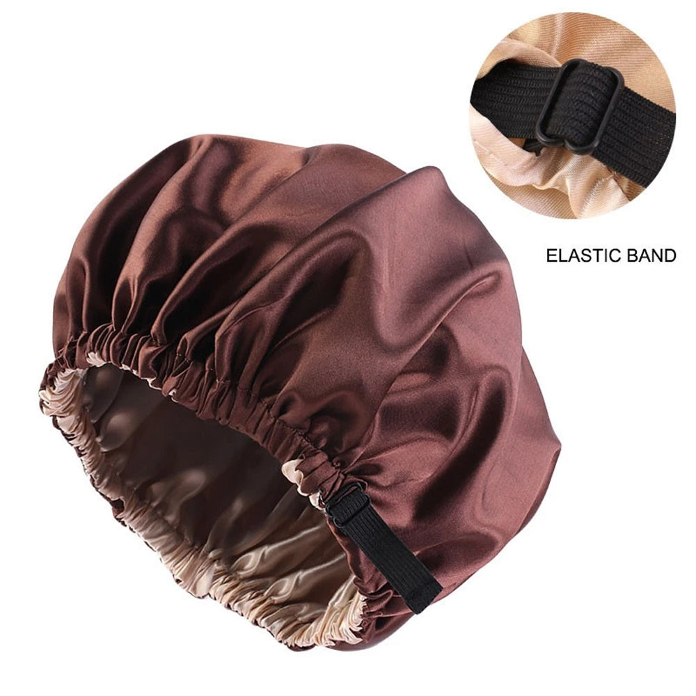 Luxury Satin Sleep Bonnet | Adjustable Silk Hair Bonnet for Sleeping - ZILVUS