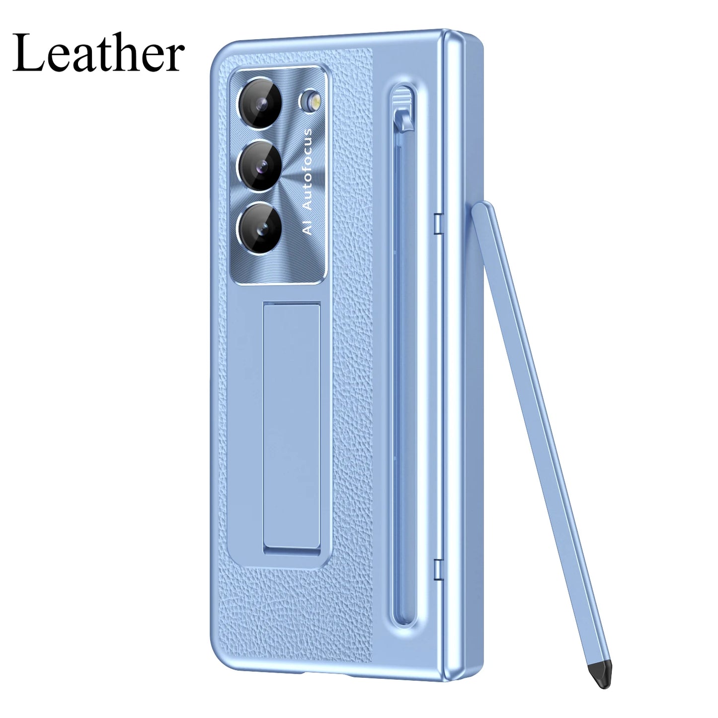 Magnetic Armor Phone Case For Samsung Galaxy Z-Fold-7,5,4 Series With Pen Holder Slide Camera Full Body Rugged Stand Back Cover