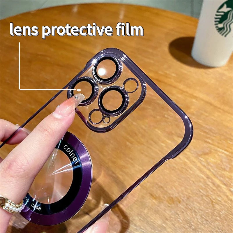 Luxury Magnetic Clear Bumper Case for iPhone 15/14/13/12/11 Series – Borderless Magsafe Cover - ZILVUS