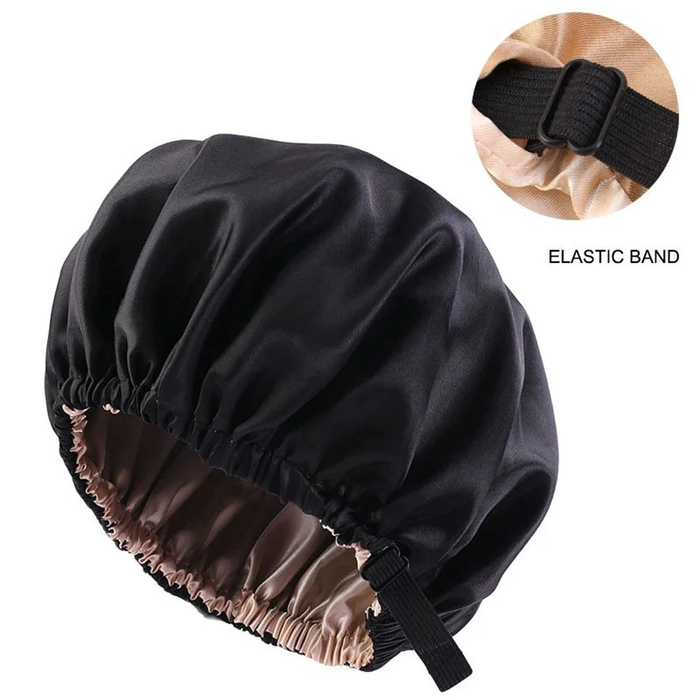 Luxury Satin Sleep Bonnet | Adjustable Silk Hair Bonnet for Sleeping - ZILVUS