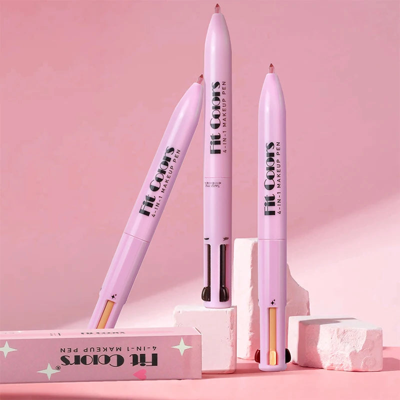 4-in-1 Makeup Pen – Lip Liner, Highlighter & Eyebrow Pencil - ZILVUS