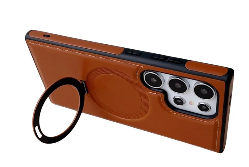 Leather for Magsafe Case For Samsung Galaxy S-25,24,23 Series - ZILVUS
