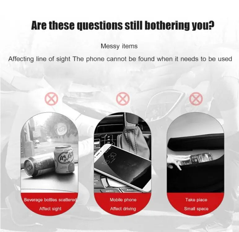 Folding Multifunctional Car Armrest Storage Box - ZILVUS