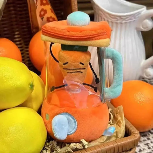 Carrot Juicer Plush Toy | Soft Interactive Rope-Pull Stuffed Toy for Kids - ZILVUS