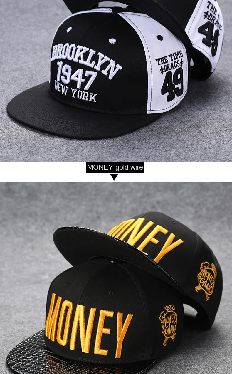 Flat Brim Baseball Cap – Adjustable Street Style Hat - ZILVUS