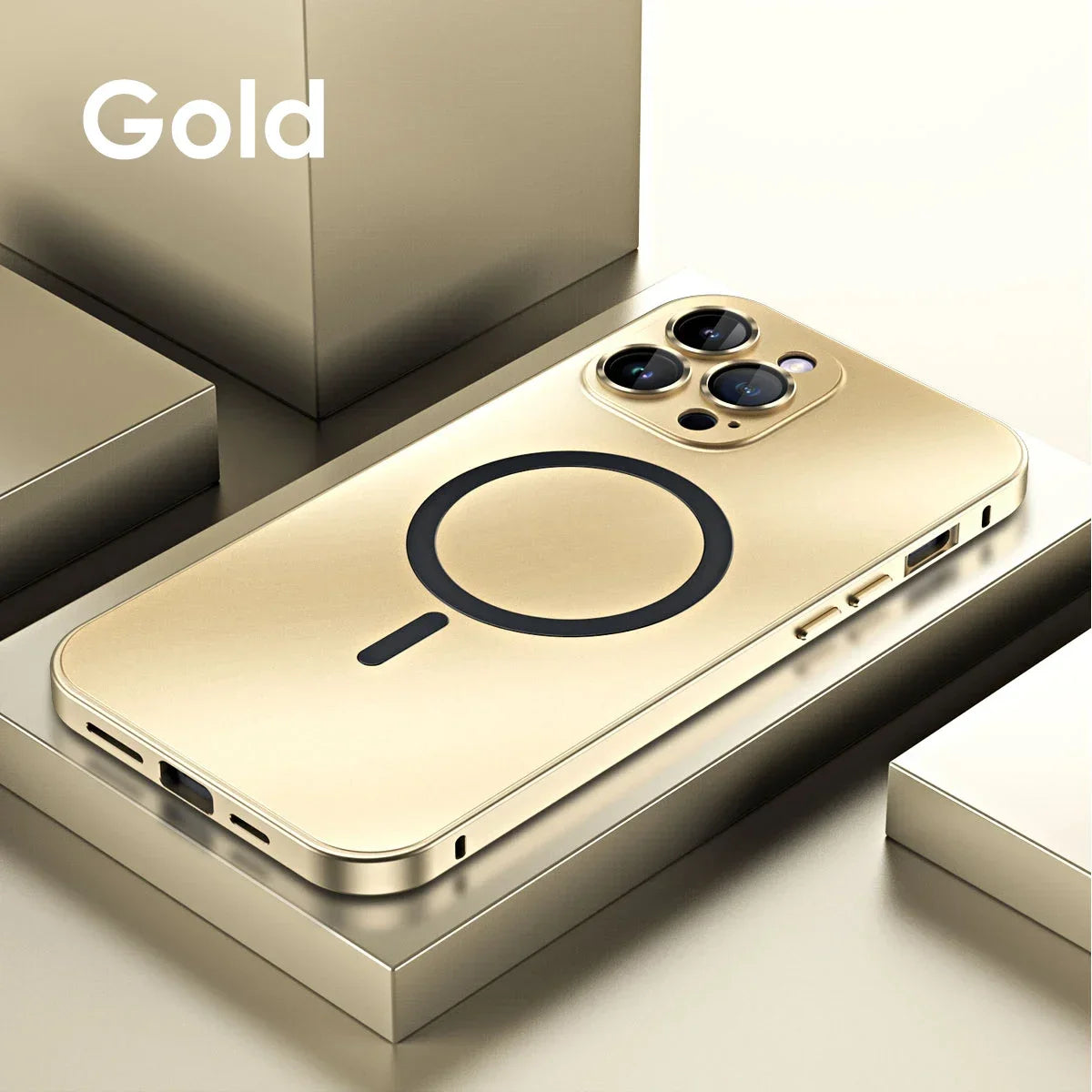 Aluminum Magnetic iPhone Case – MagSafe Clear Shockproof Cover - ZILVUS