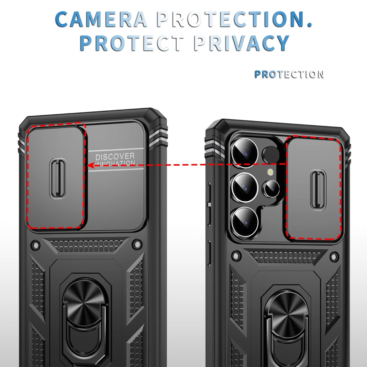 Magnetic Phone Case Samsung S-23,S-24,S-25 Series Shockproof Dual-Layer Cover with Kickstand & Holder - ZILVUS