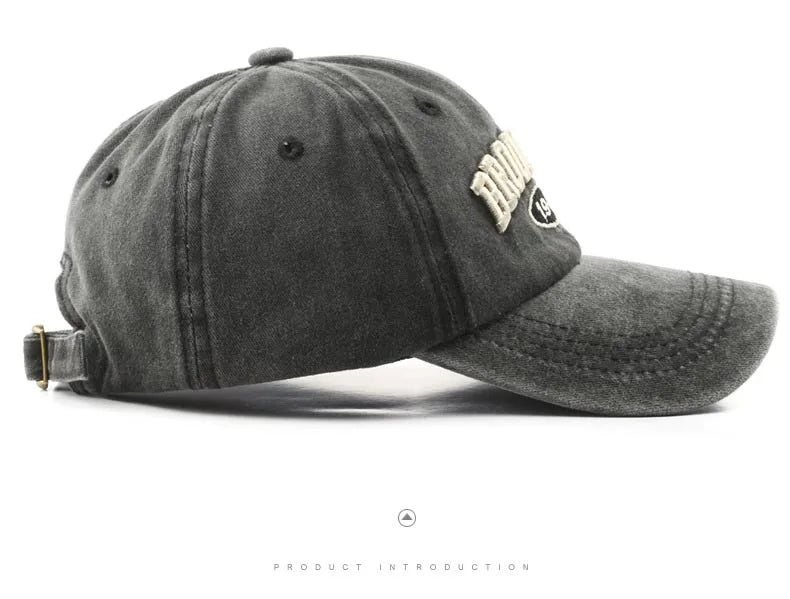 Retro brooklyn Letter Embroidery Baseball Caps Spring Summer Men Women Cotton Adjustable Casual Hat Hip Hop Streetwear Sun Hats - ZILVUS