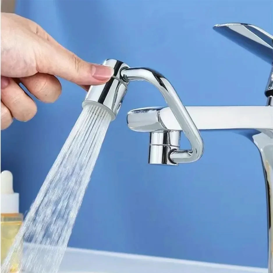 Rotating Splash-Proof Kitchen Faucet Extender | Dual Water Flow Tap Adapter - ZILVUS