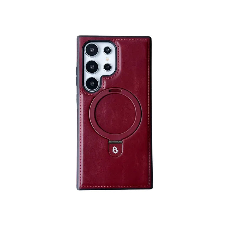 Leather for Magsafe Case For Samsung Galaxy S-25,24,23 Series - ZILVUS