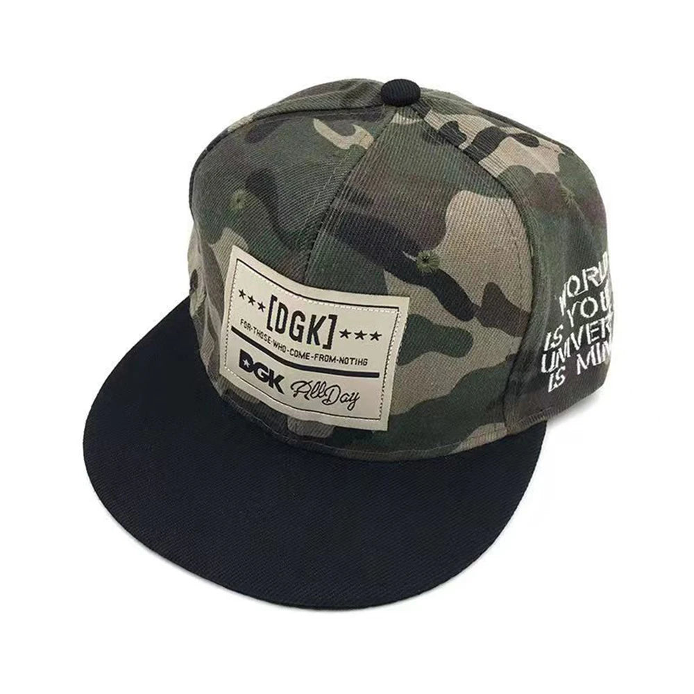 Flat Brim Baseball Cap – Adjustable Street Style Hat