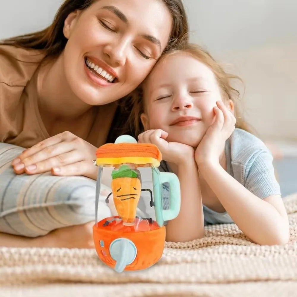 Carrot Juicer Plush Toy | Soft Interactive Rope-Pull Stuffed Toy for Kids - ZILVUS