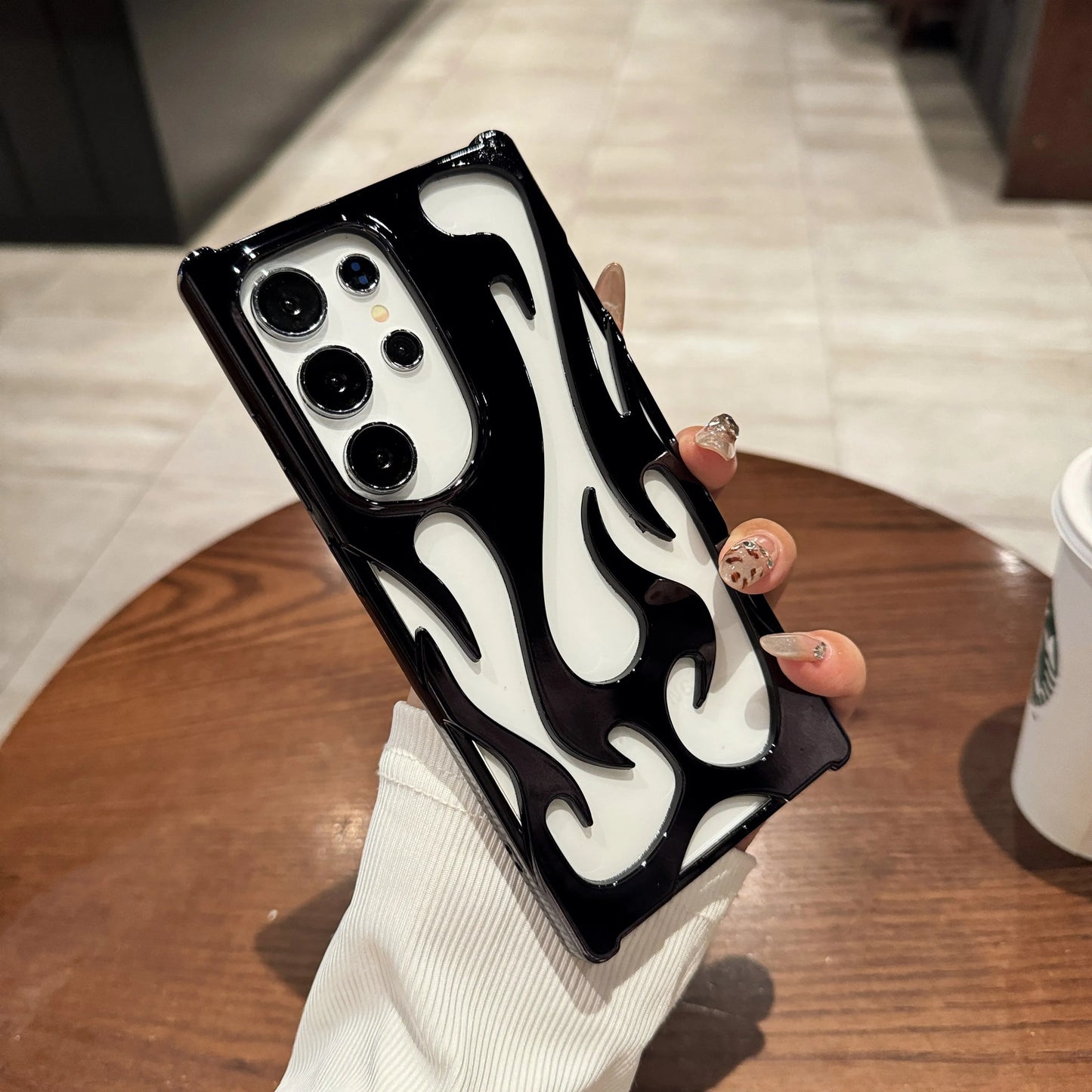 3D Flame Pattern Case For Samsung S25 S24 S23 Seires