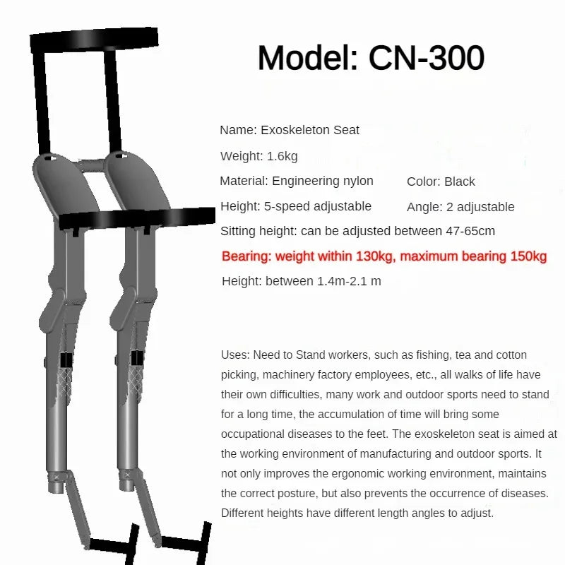 Lightweight Wearable Folding Chair – Portable Outdoor Seat - ZILVUS
