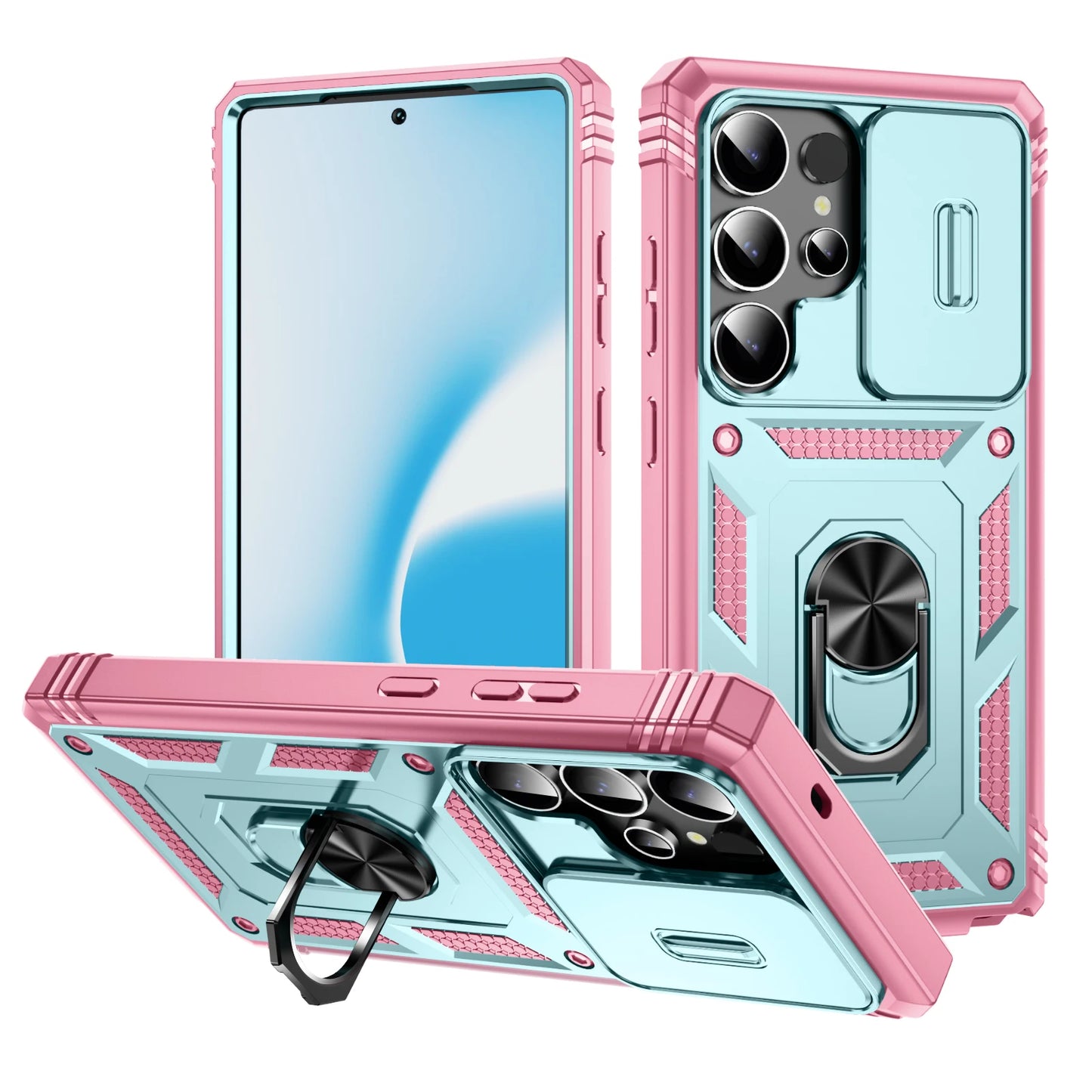 Magnetic Phone Case Samsung S-23,S-24,S-25 Series Shockproof Dual-Layer Cover with Kickstand & Holder - ZILVUS