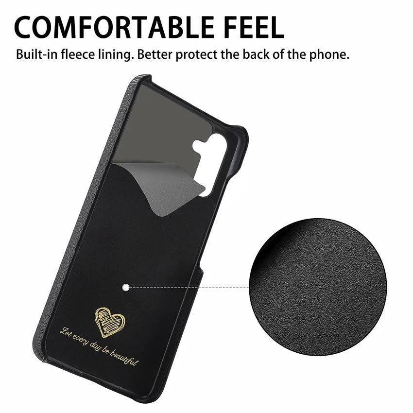 Luxury Litchi Grain Leather Case For Samsung Galaxy S-23 & 24 Series Slim Phone Back Cover - ZILVUS