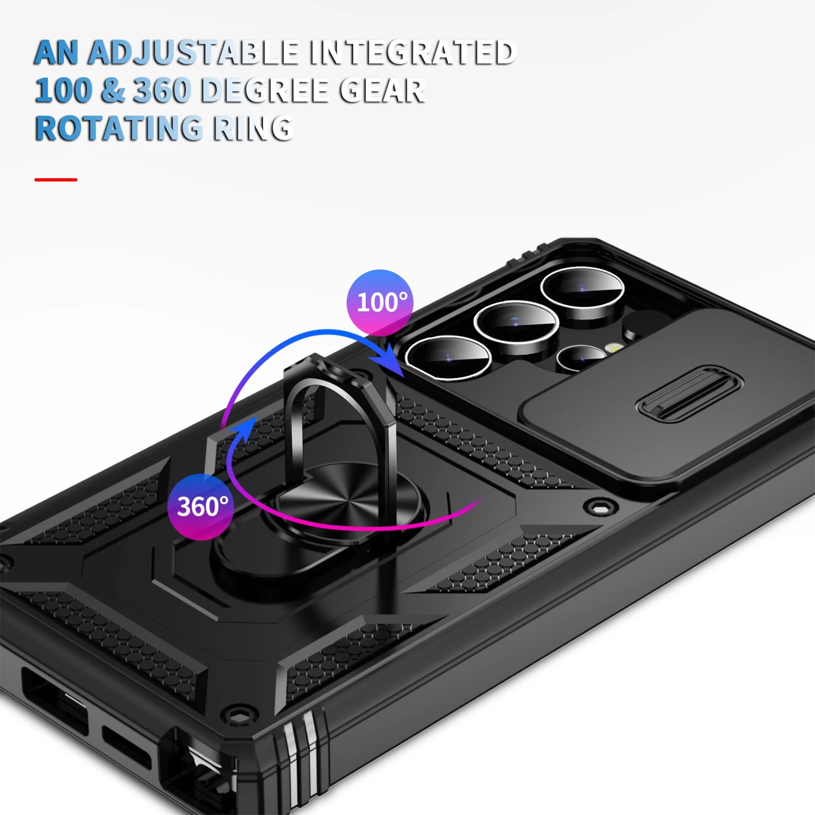 Magnetic Phone Case Samsung S-23,S-24,S-25 Series Shockproof Dual-Layer Cover with Kickstand & Holder - ZILVUS