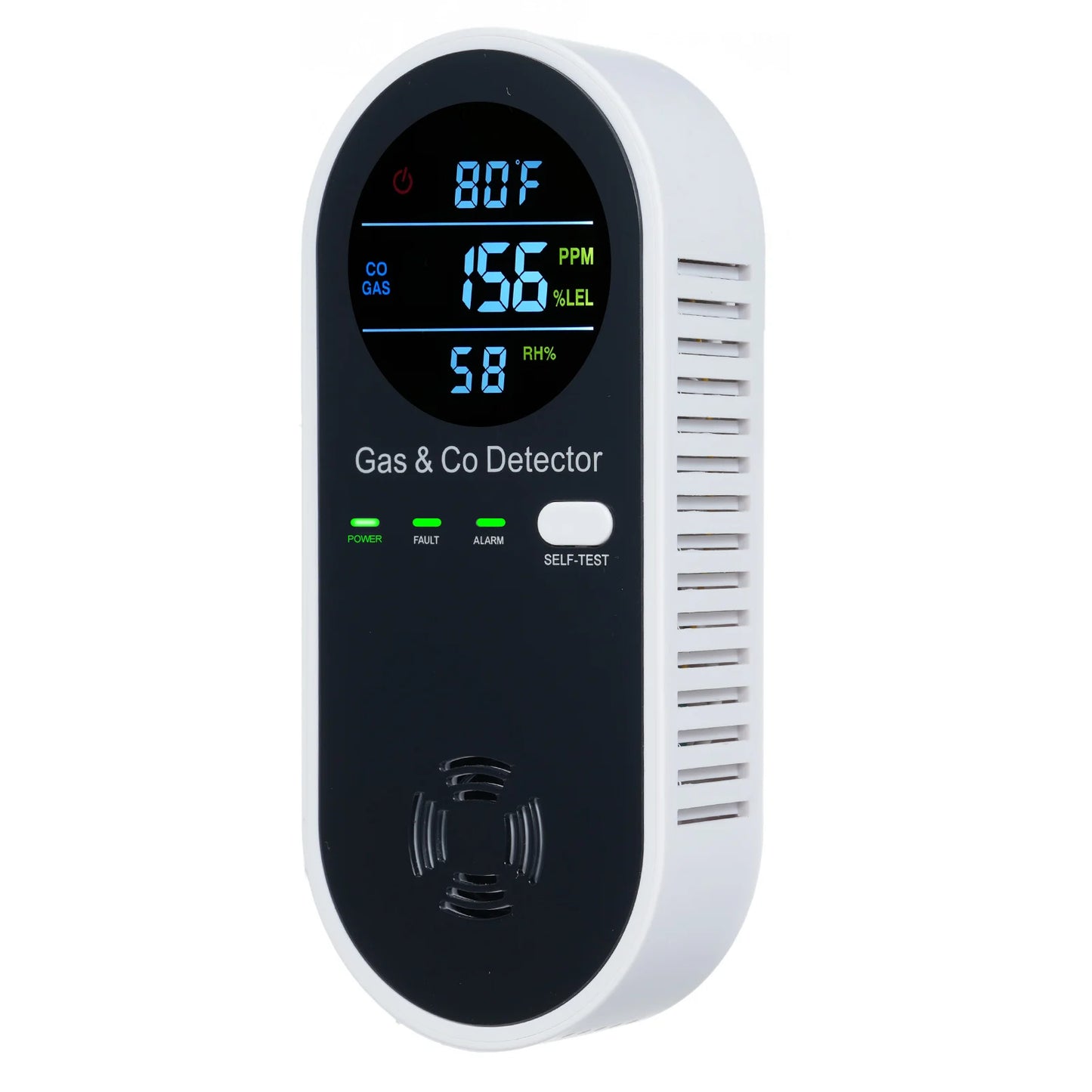 4-in-1 Carbon Monoxide & Gas Detector with LCD Display
