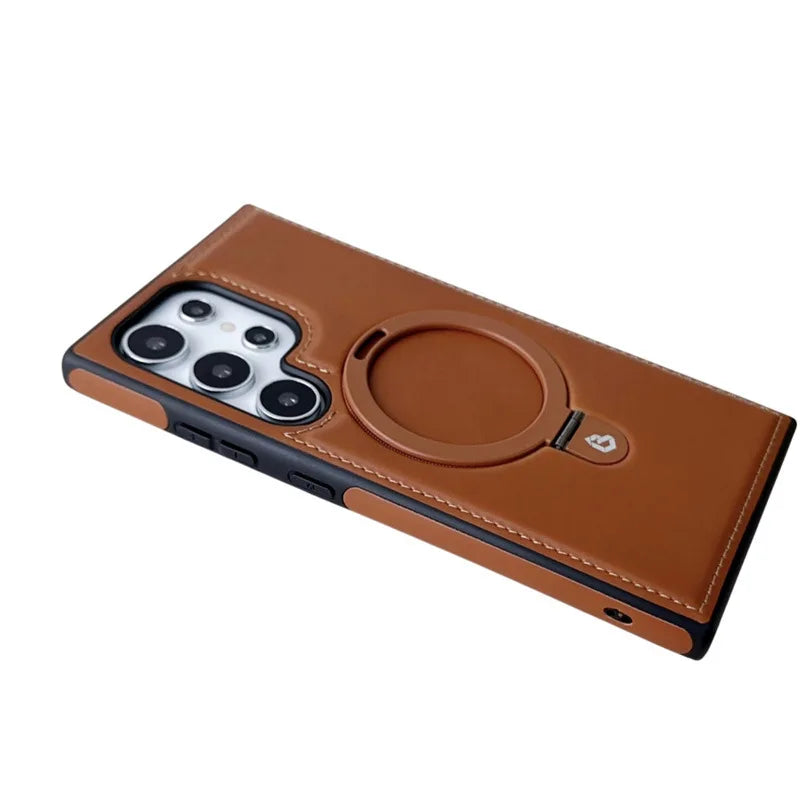 Leather for Magsafe Case For Samsung Galaxy S-25,24,23 Series - ZILVUS