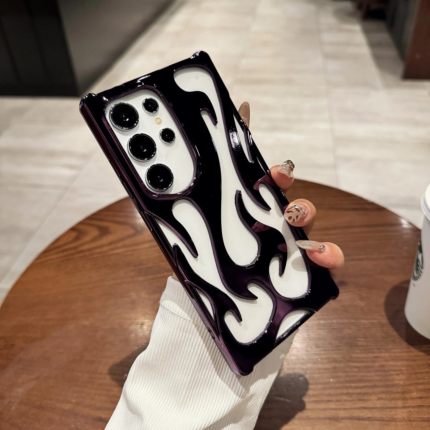 3D Flame Pattern Case For Samsung S25 S24 S23 Seires