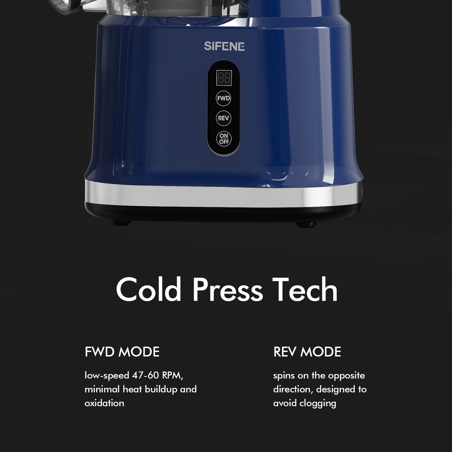 Cold Press Juicer Machine – 800ml Slow Masticating Extractor - ZILVUS