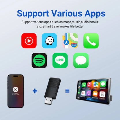 Mini Wireless Bluetooth CarPlay Adapter for Android and iPhone | Wireless CarPlay Dongle