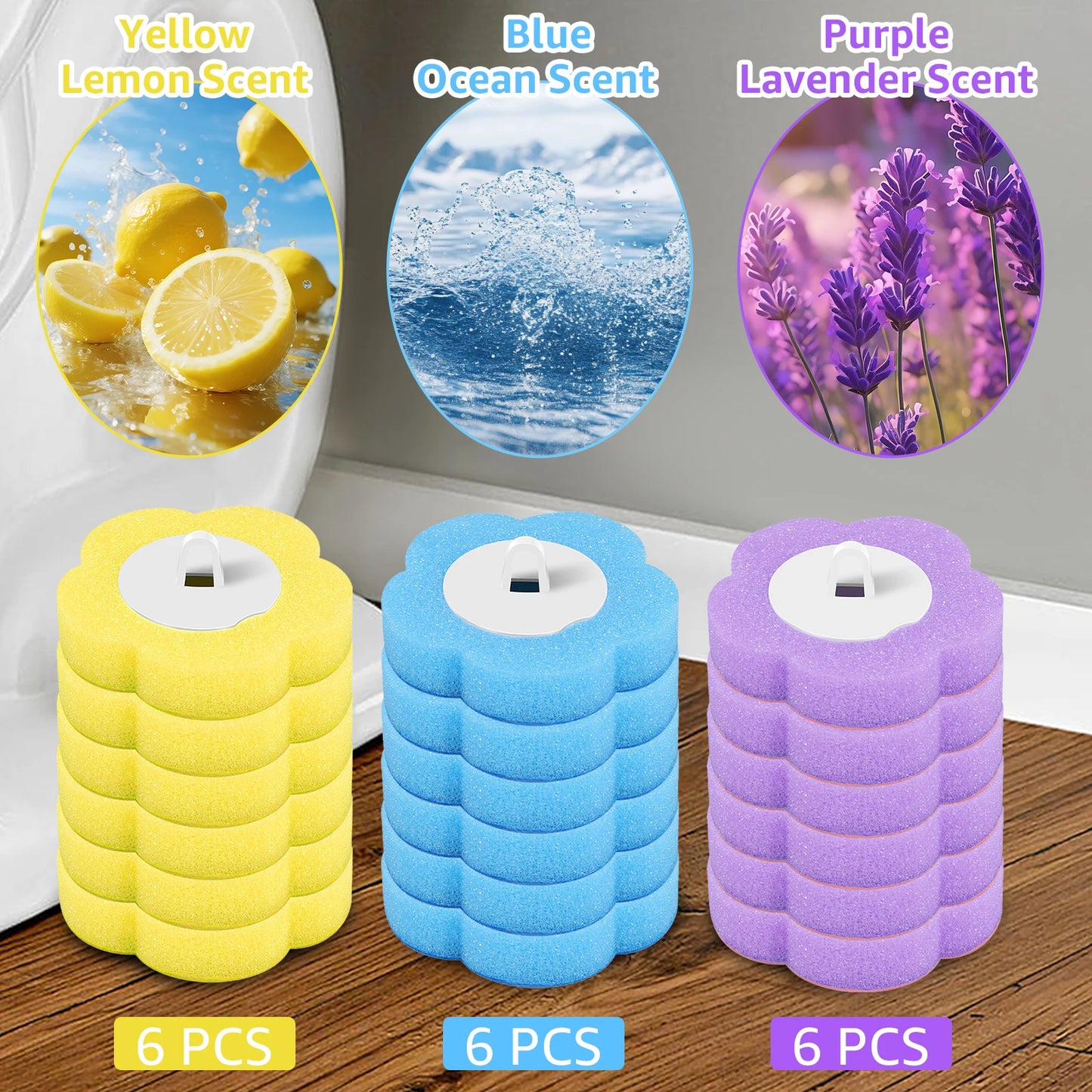 Disposable Toilet Brush Set with Holder & Replaceable Heads - ZILVUS